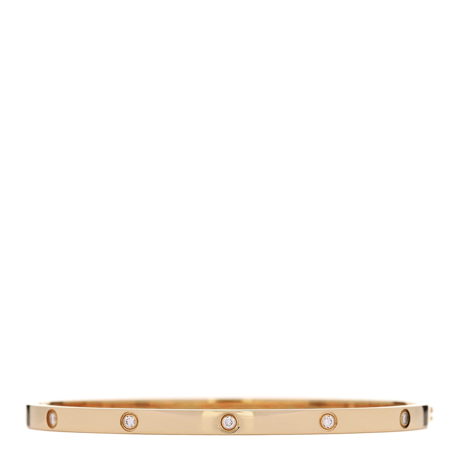 Cartier 18K Yellow Gold 10 Diamond Small LOVE Bracelet 17 1 of 5