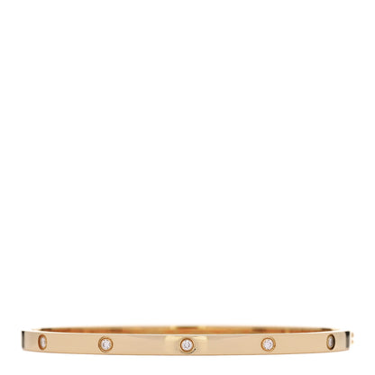Cartier 18K Yellow Gold 10 Diamond Small LOVE Bracelet 17 1 of 5