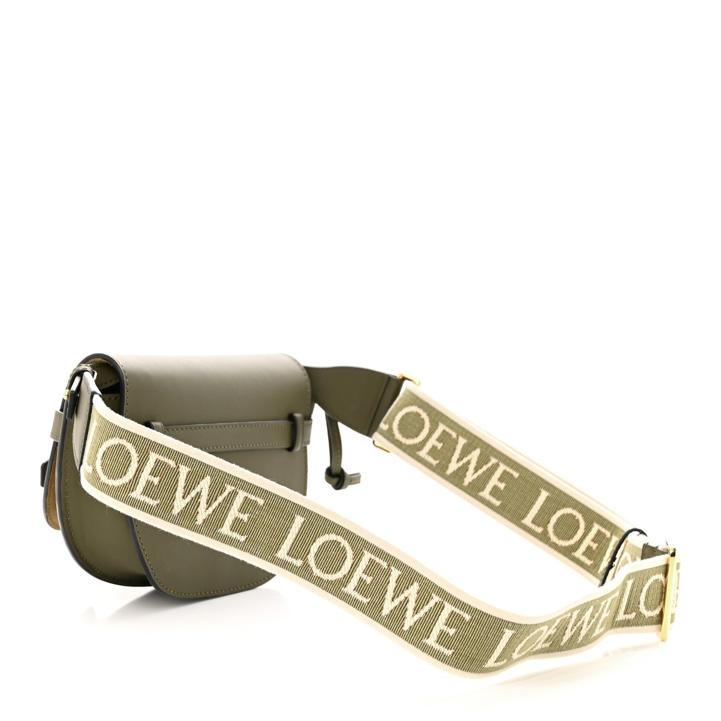 Calfskin Jacquard Mini Gate Dual Bag Autumn Green