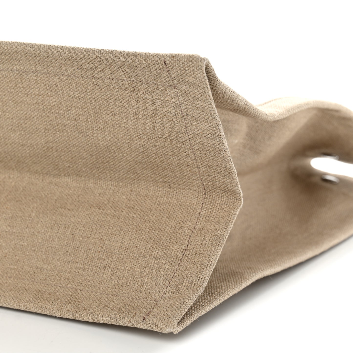 Linen Calfskin Rive Gauche Tote Greggio Natural