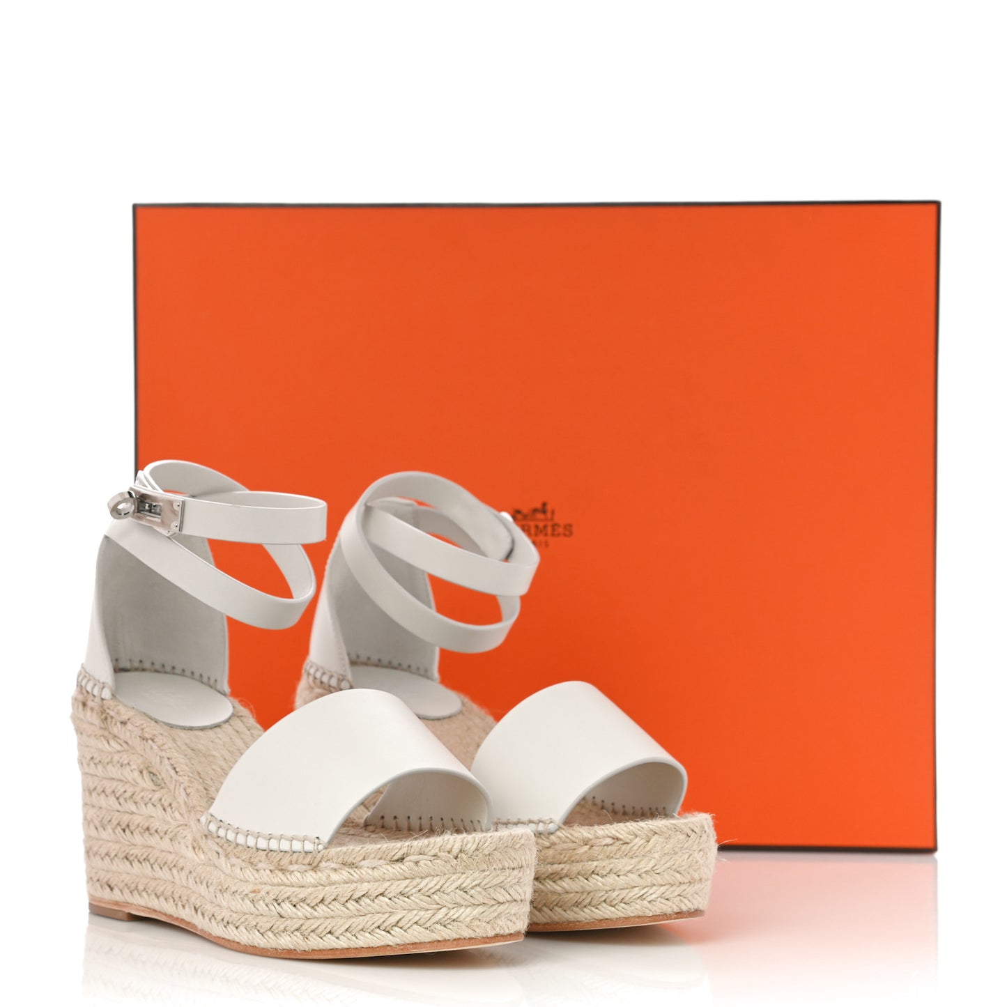 Calfskin Tipoli Espadrille Wedges 37 White