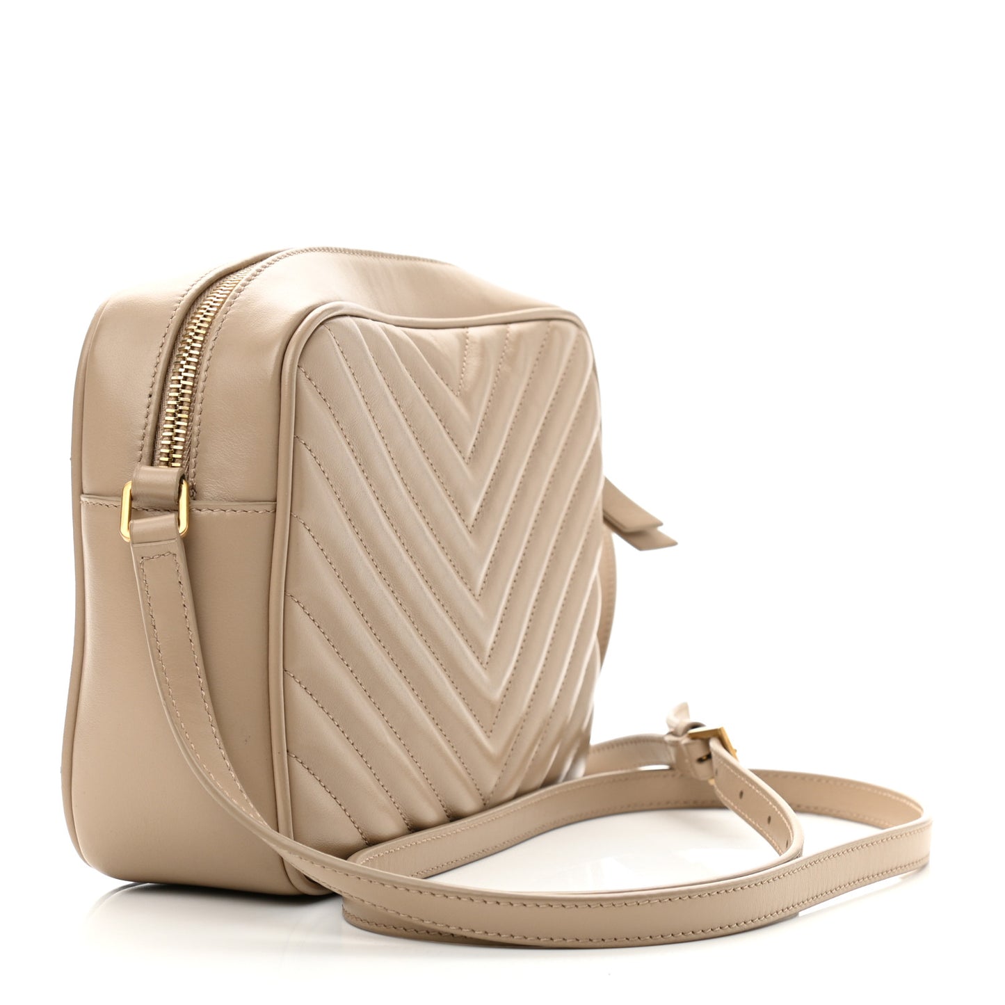 Calfskin Matelasse Monogram Lou Camera Bag Dark Beige
