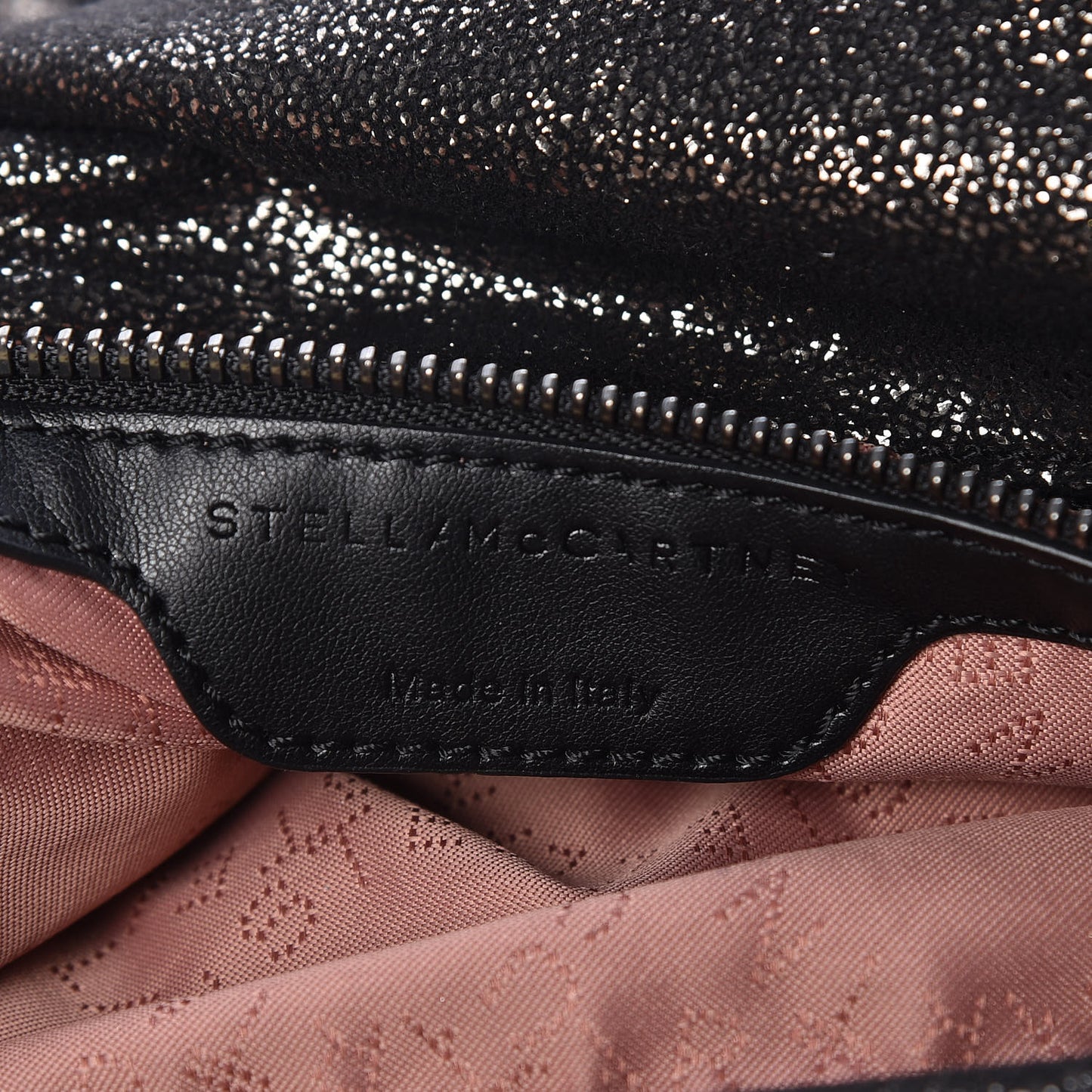 Chamois Shiny Dotted Quilted Big Falabella Tote Ruthenium