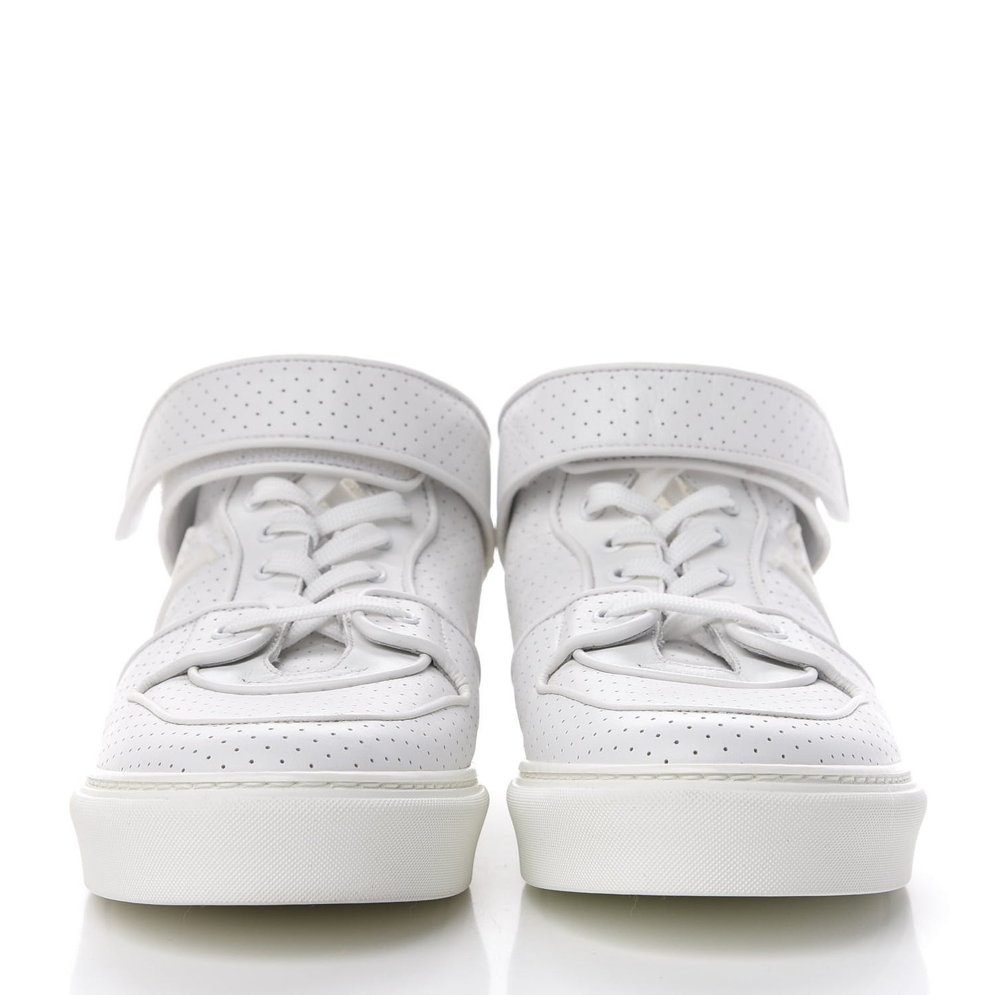 Calfskin Perforated Acapulco Sneakers 8 White