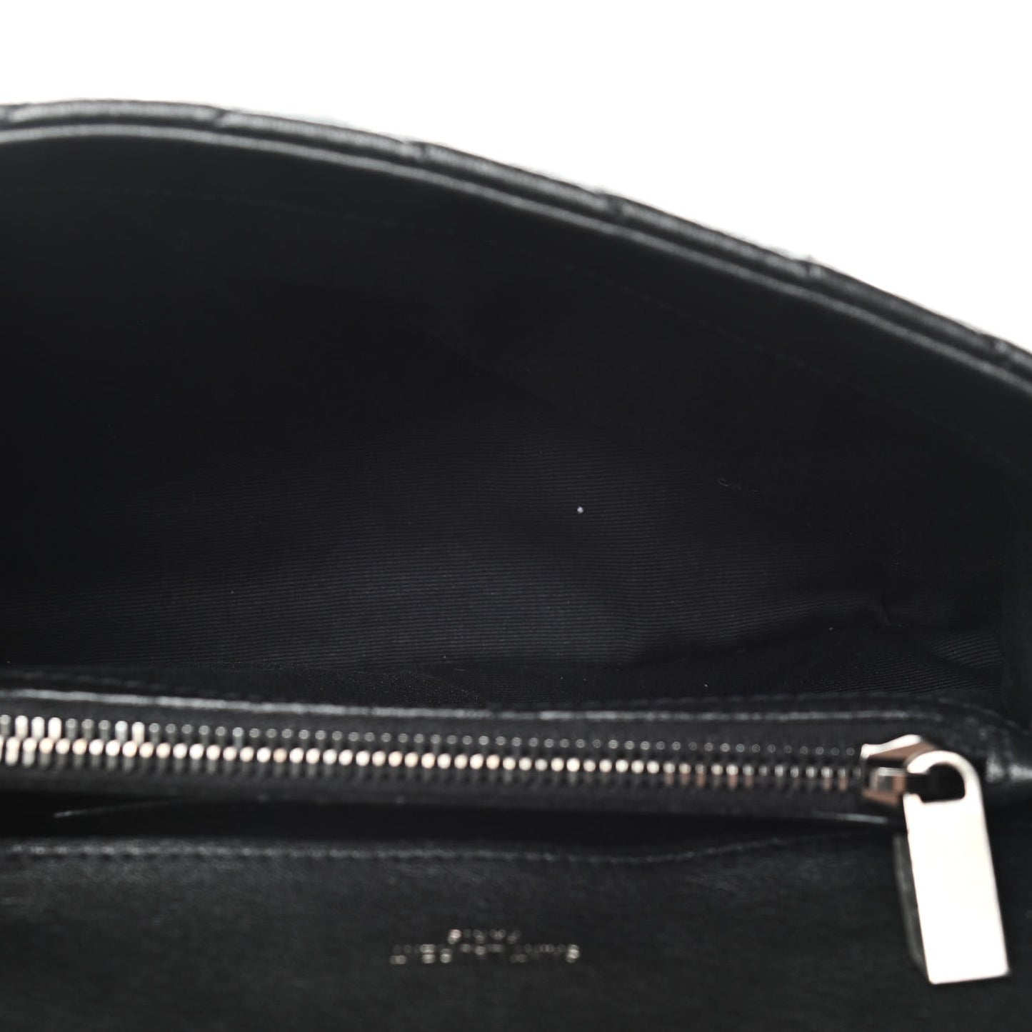 Sheepskin Matelasse Chevron Monogram Medium College Bag Black