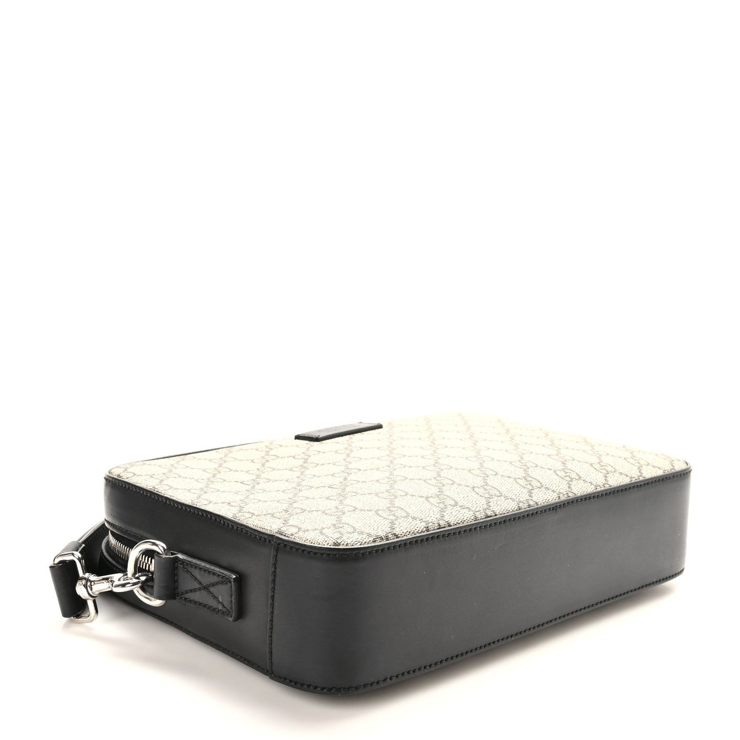 GG Supreme Monogram Clutch Wristlet Beige Black