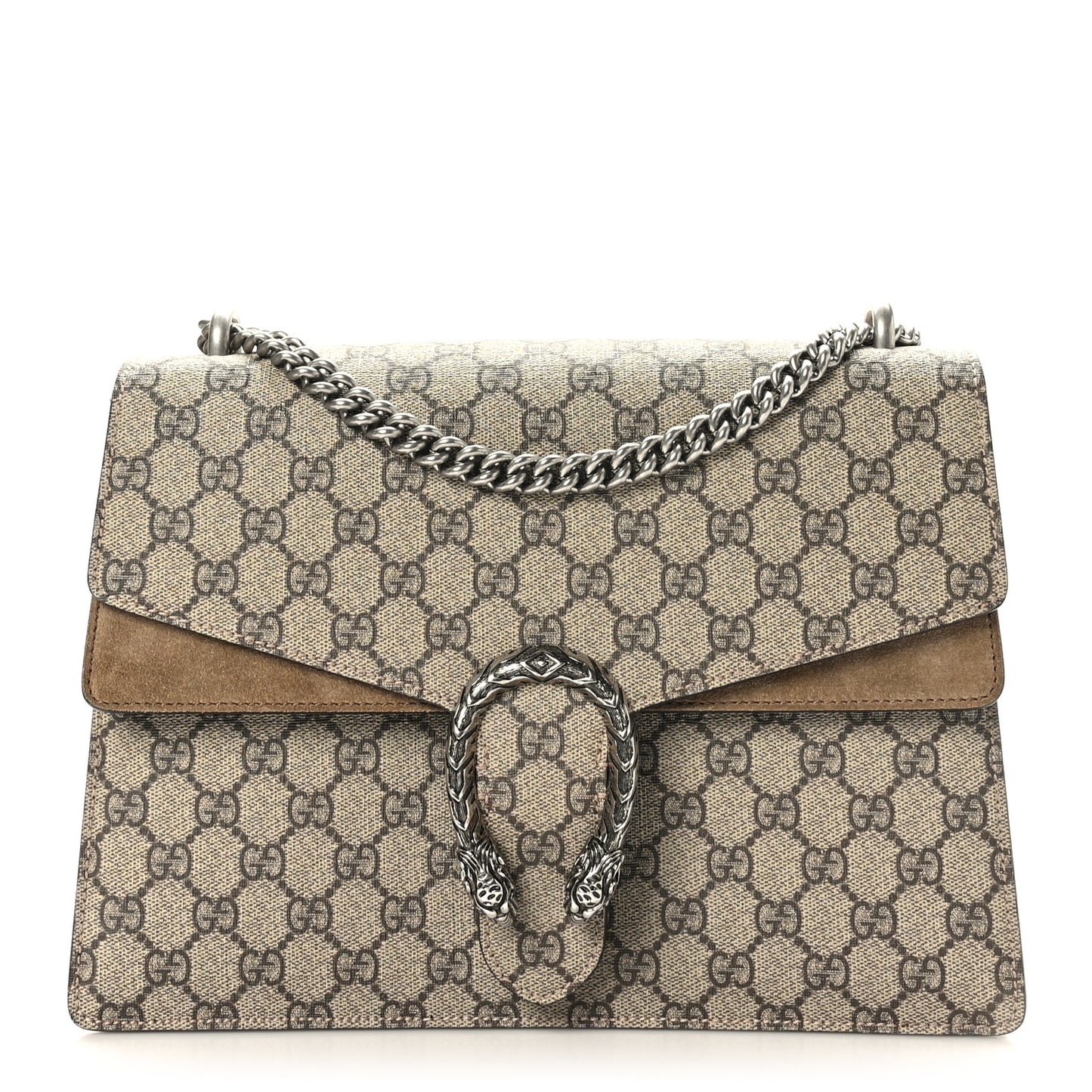 GG Supreme Monogram Medium Dionysus Shoulder Bag Taupe