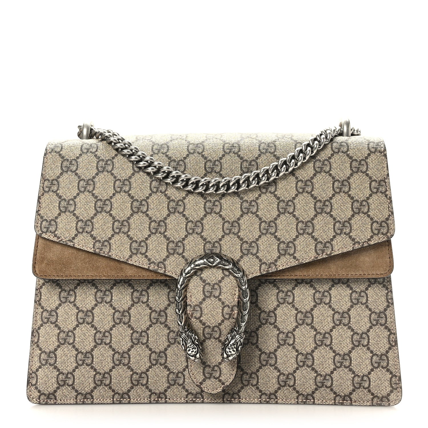 Gucci GG Supreme Monogram Medium Dionysus Shoulder Bag Taupe 1 of 10