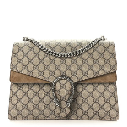 Gucci GG Supreme Monogram Medium Dionysus Shoulder Bag Taupe 1 of 10