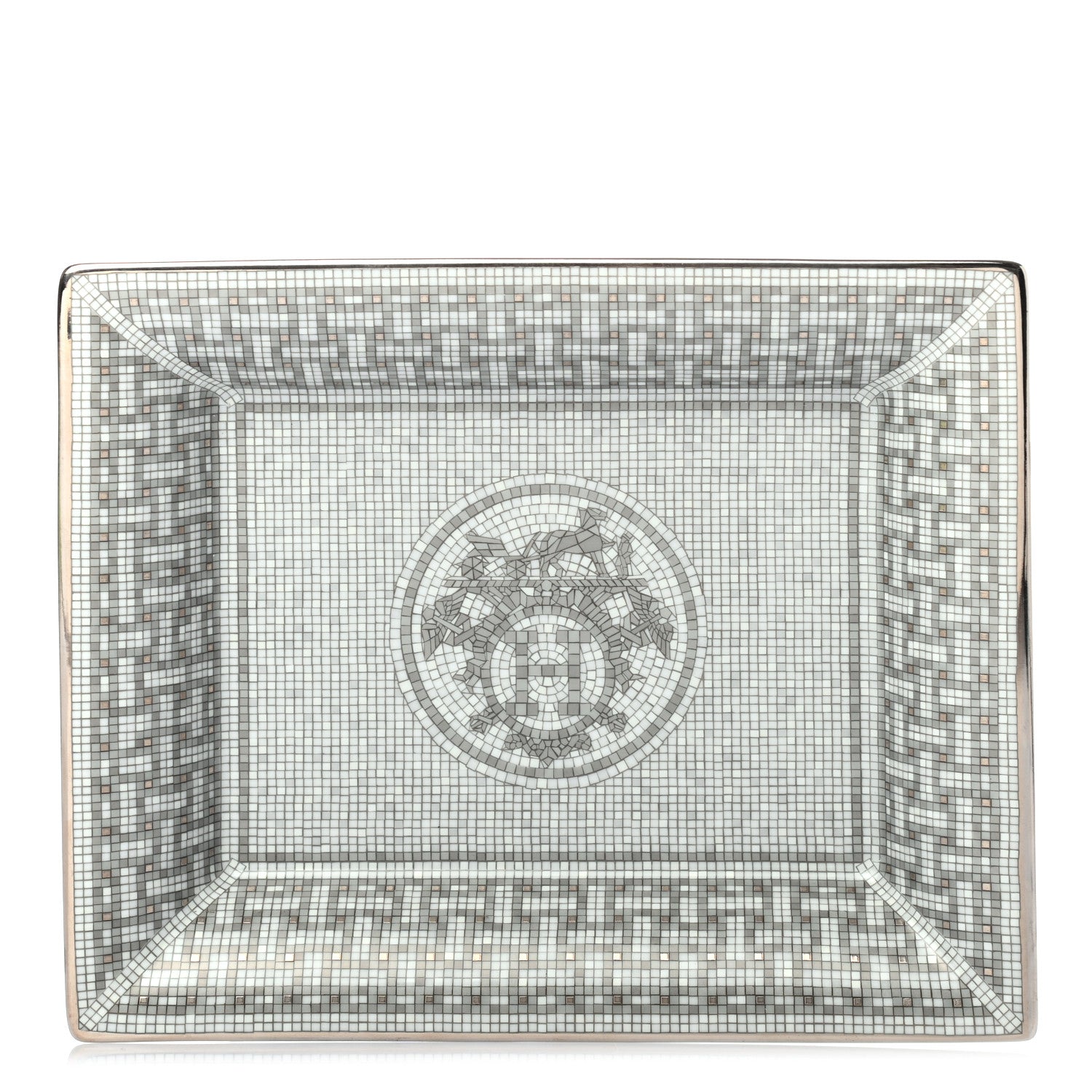 Hermes Porcelain Mosaique Au 24 Platine Change Tray 1 of 5