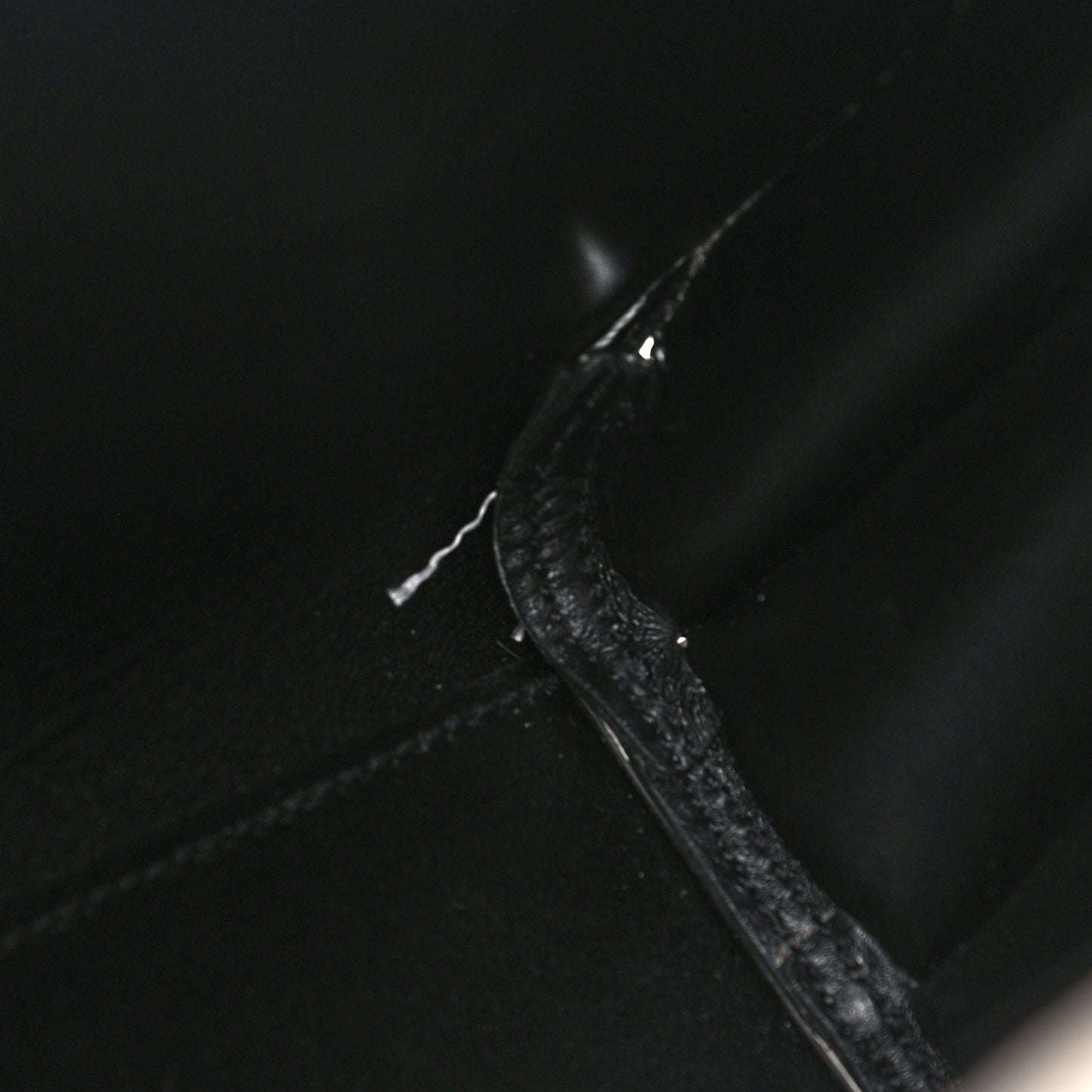 Grained Calfskin Nano Sac De Jour Porcellana Black