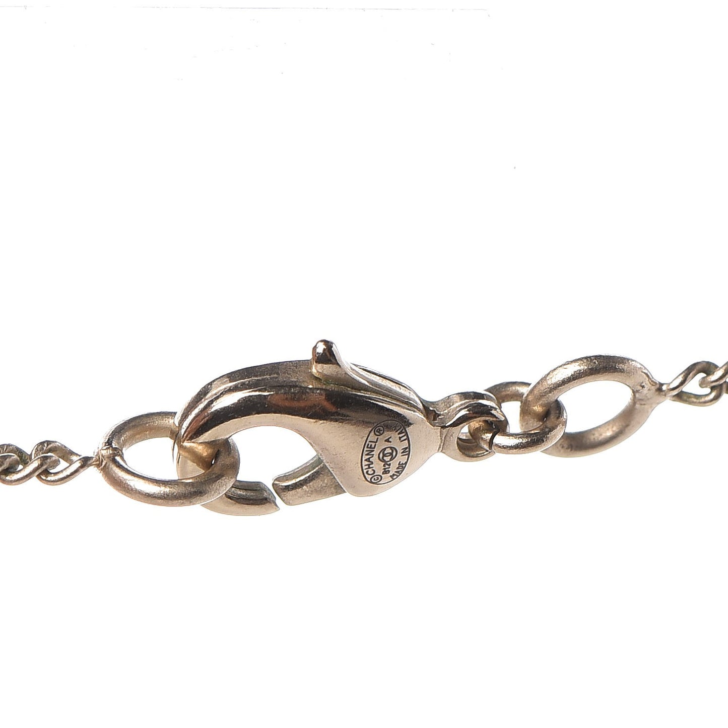 Gripoix CC Pendant Necklace Gold