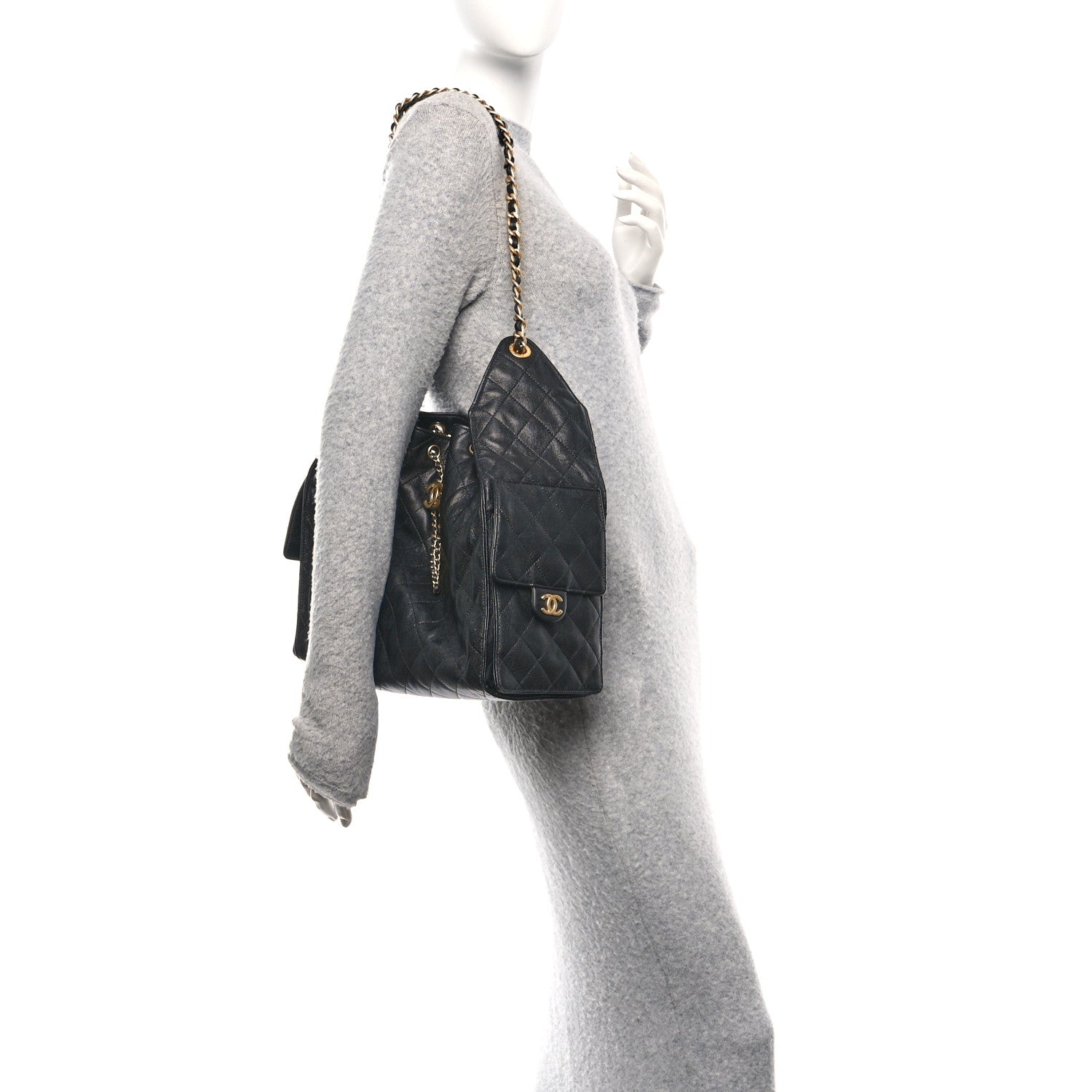 Chanel Caviar Quilted Medium Chanel 25 Handbag Black 2 of 11