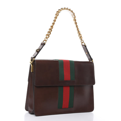 Gucci Tuscany Lux Calfskin Web GG Marmont Shoulder Bag Fondent 3 of 13