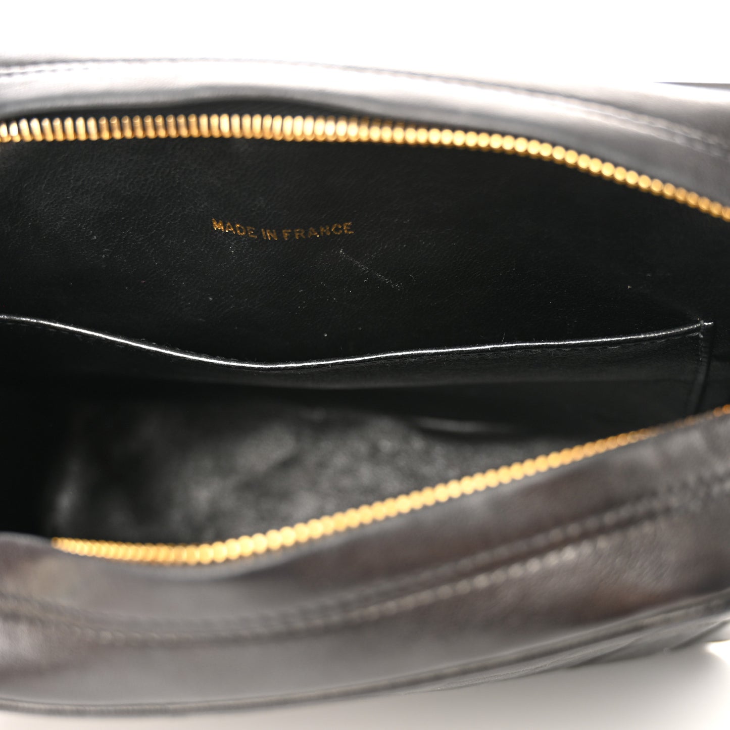 Lambskin Quilted Tassel Flap Camera Case Black