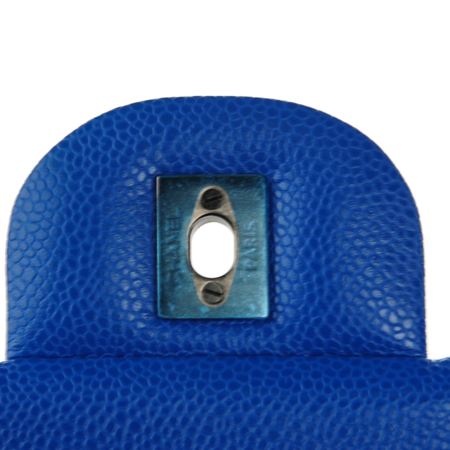 Caviar Quilted Jumbo Double Flap Blue