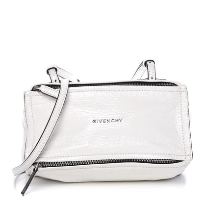 Givenchy Crinkled Patent Deerskin Mini Pandora White 1 of 13