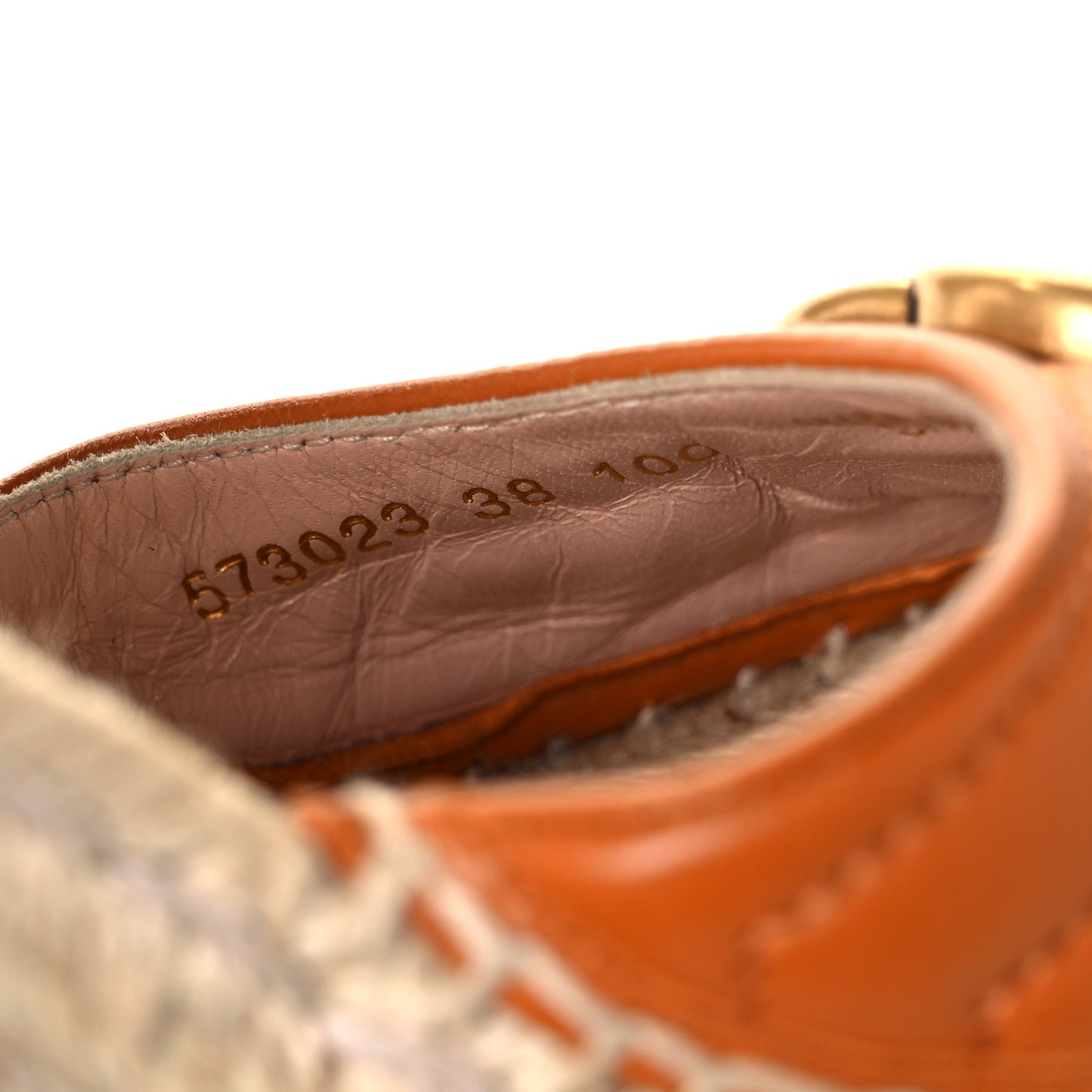 Nappa Matelasse GG Marmont Ankle Wrap Platform 35/120mm Espadrille Wedges 38 Cognac