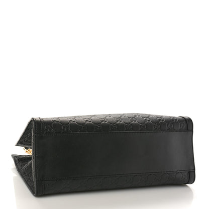 Gucci Guccissima Medium Padlock Tote Black 4 of 12