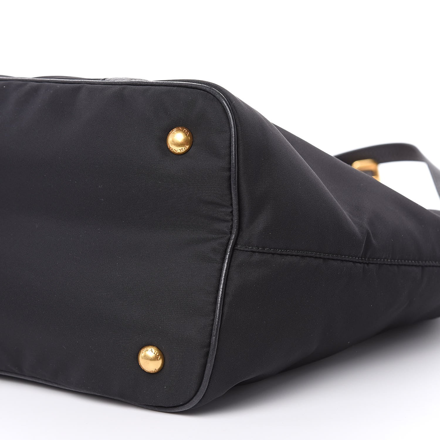 Prada Tessuto Nylon Vitello Daino Tote Black 9 of 9