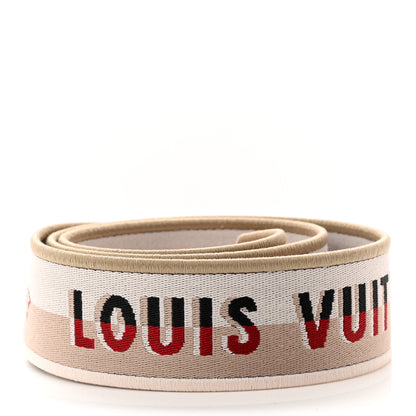 Louis Vuitton Jacquard Speedy Bandouliere 20 Shoulder Strap Beige White 2 of 6