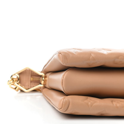 Louis Vuitton Lambskin Embossed Monogram Coussin PM Camel 7 of 8