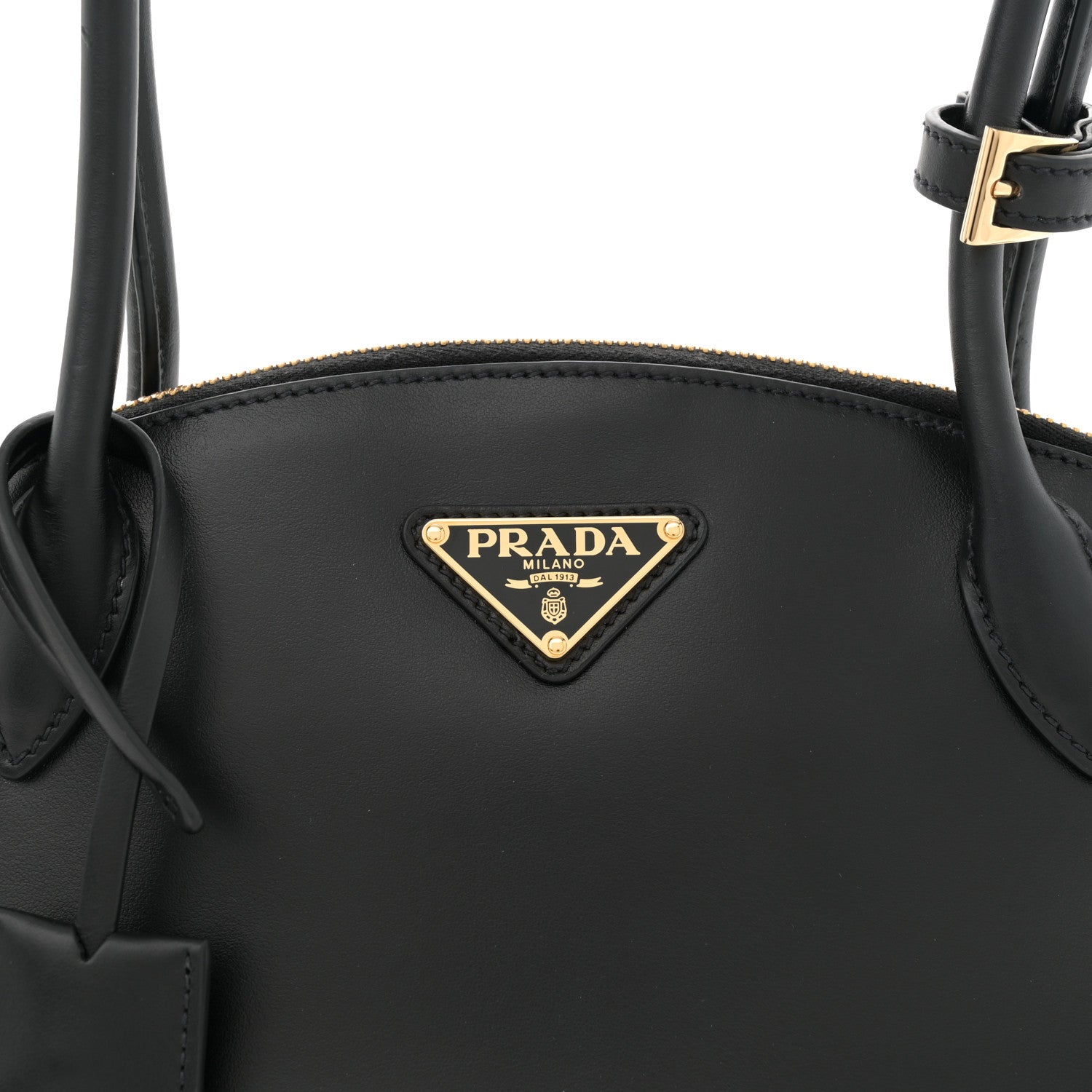 Prada City Calf Small Triangle Shoulder Bag Black 8 of 10