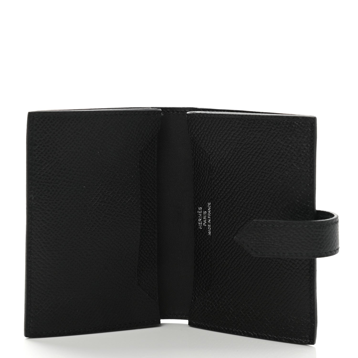 Hermes Epsom Monochrome Bearn Card Holder Wallet Black 5 of 8