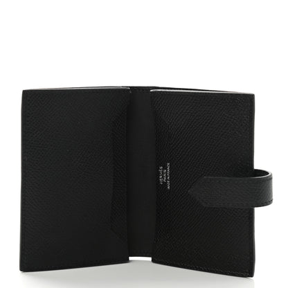 Hermes Epsom Monochrome Bearn Card Holder Wallet Black 5 of 8