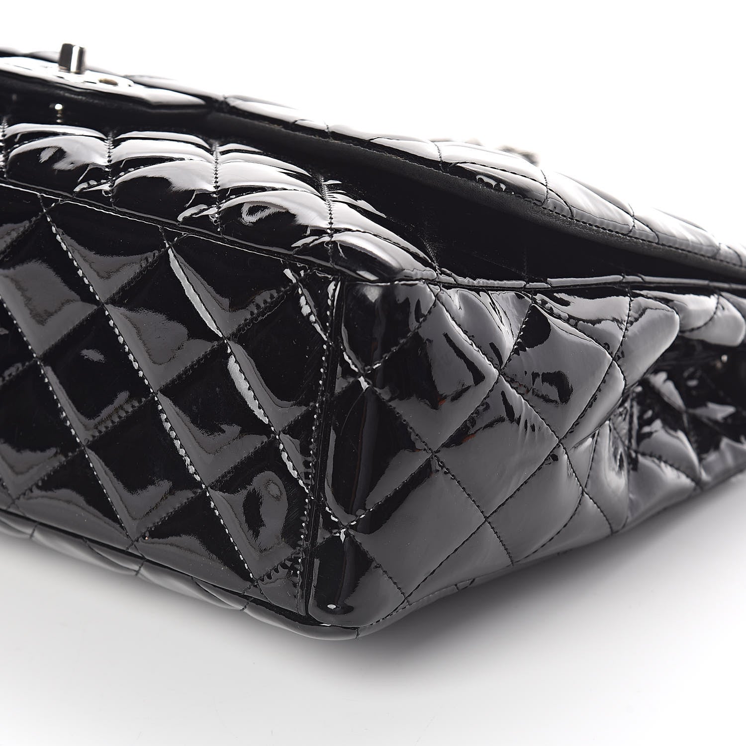 Chanel Patent Quilted Maxi Single Flap Black 10 of 10