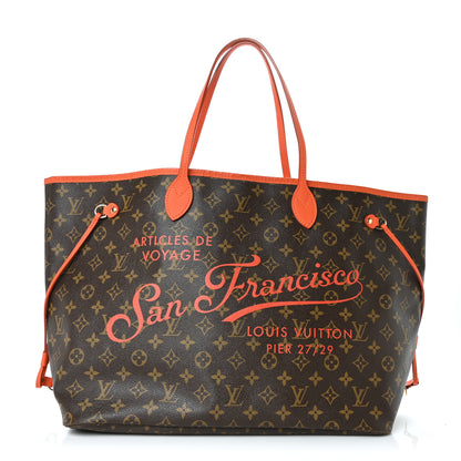 Louis Vuitton Monogram Articles de Voyage Ikat San Francisco LV Cup Neverfull GM Orange 1 of 10