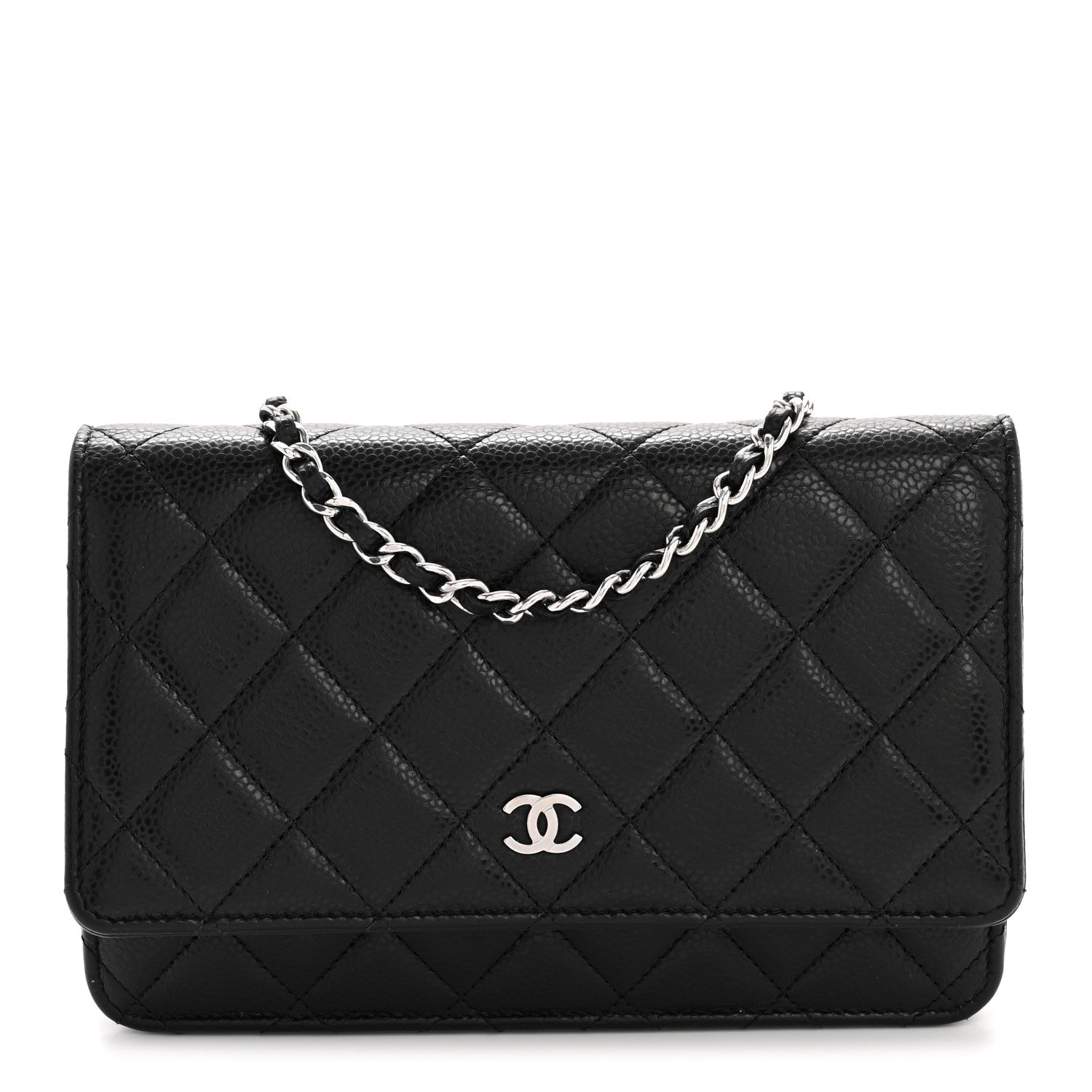 Chanel Caviar Quilted Wallet on Chain WOC Black 1 of 12
