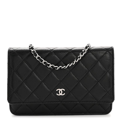 Chanel Caviar Quilted Wallet on Chain WOC Black 1 of 12