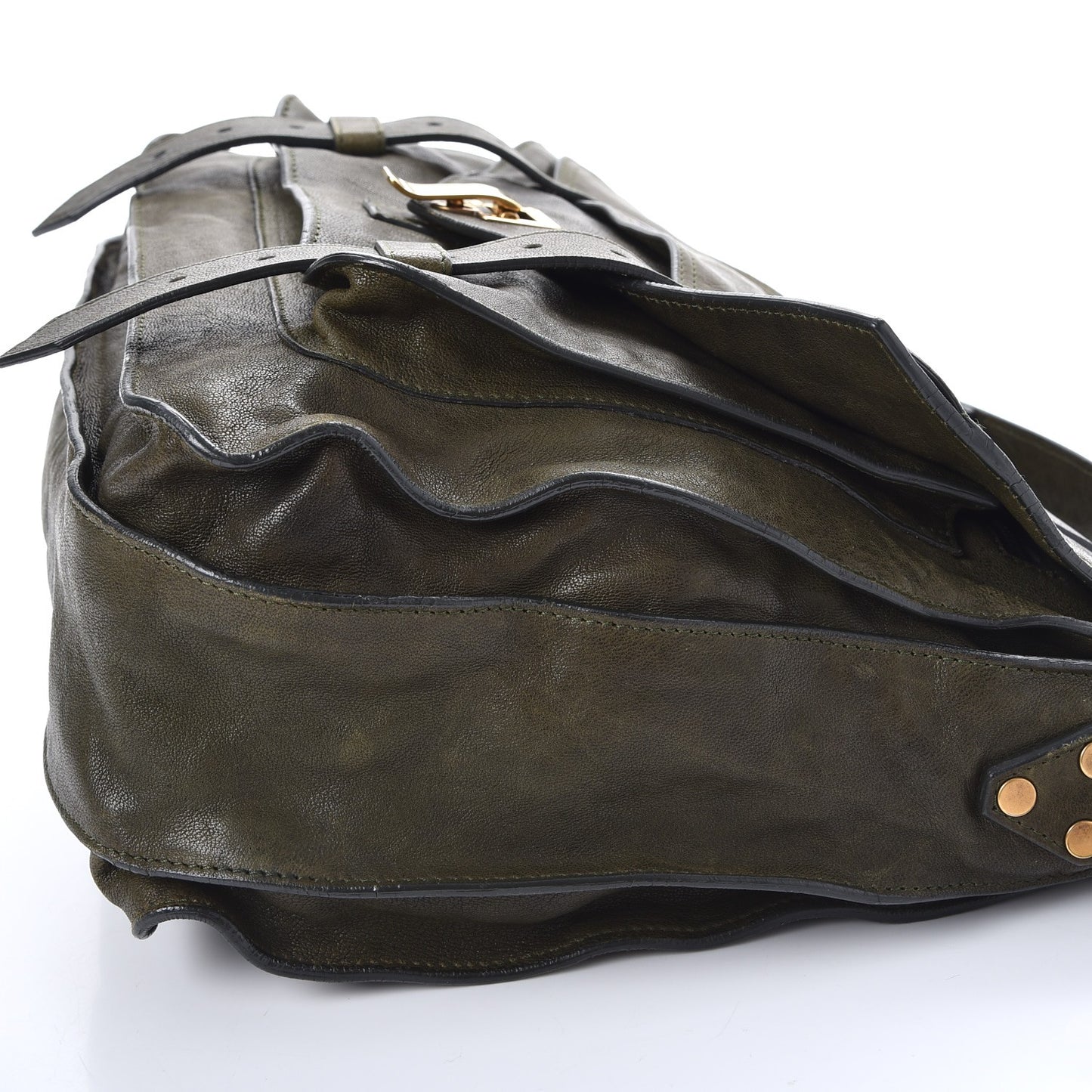 Lambskin Large PS1 Satchel Military