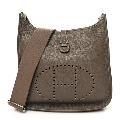 Hermes Taurillon Clemence Evelyne III PM Etoupe 1 of 11