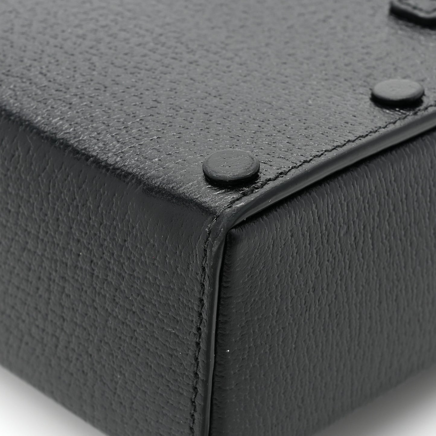 Textured Dollar Calfskin Mini Horsebit 1955 Crossbody Bag Black