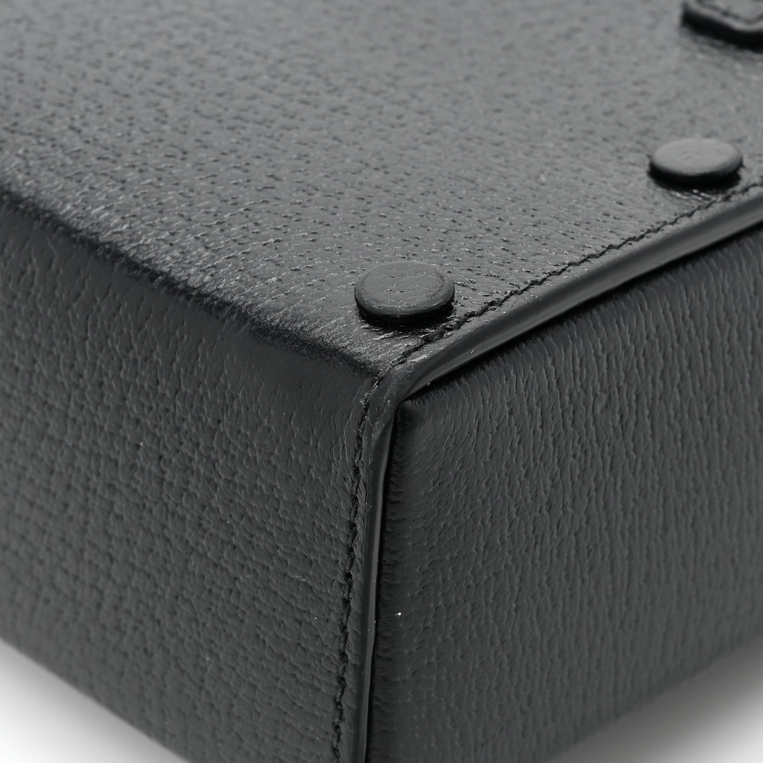 Gucci Textured Dollar Calfskin Mini Horsebit 1955 Crossbody Bag Black 17 of 17