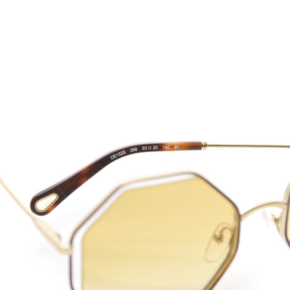 Chloe Octagonal Sunglasses CE132S Havana Yellow 5 of 7