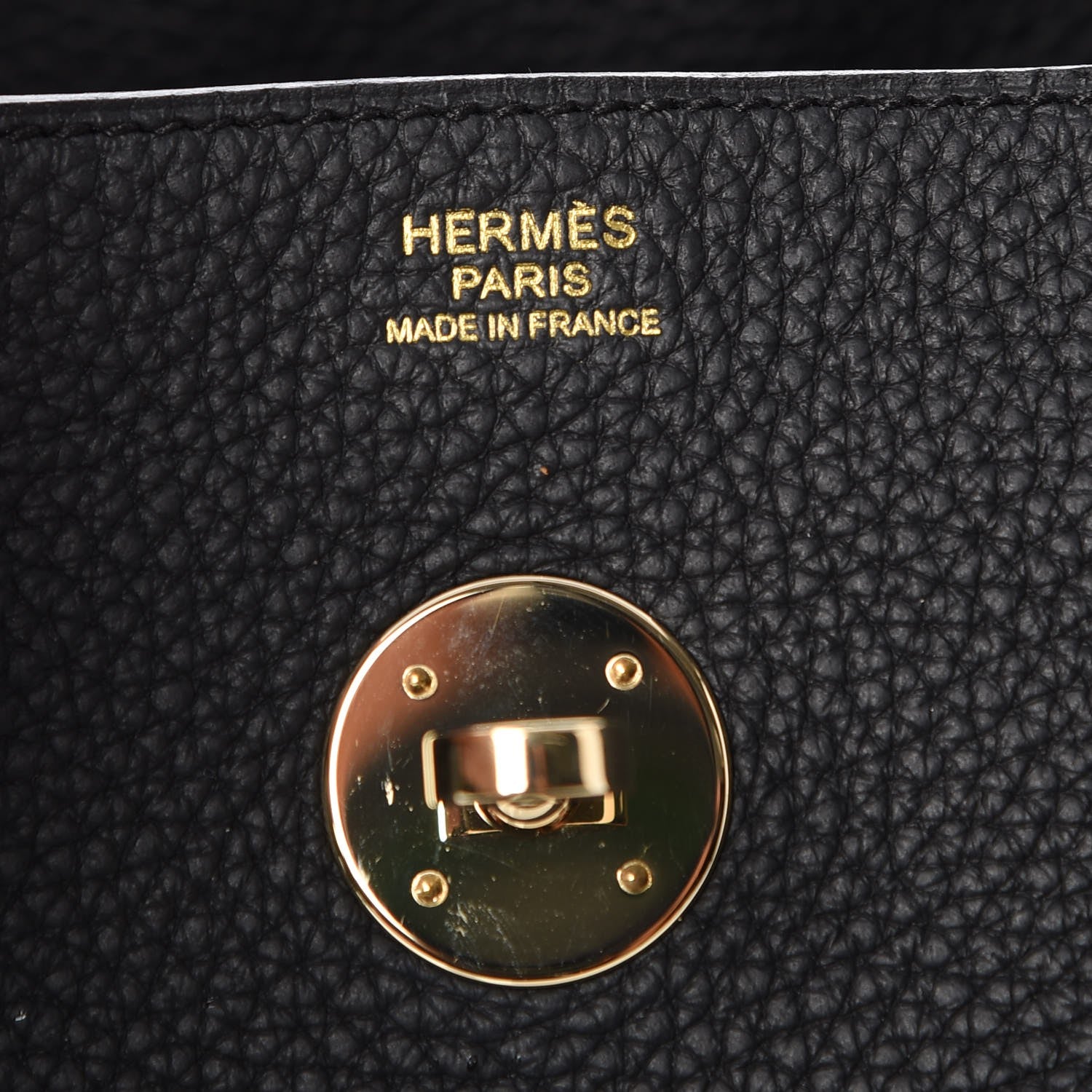 Hermes Taurillon Clemence Lindy 30 Black 6 of 8