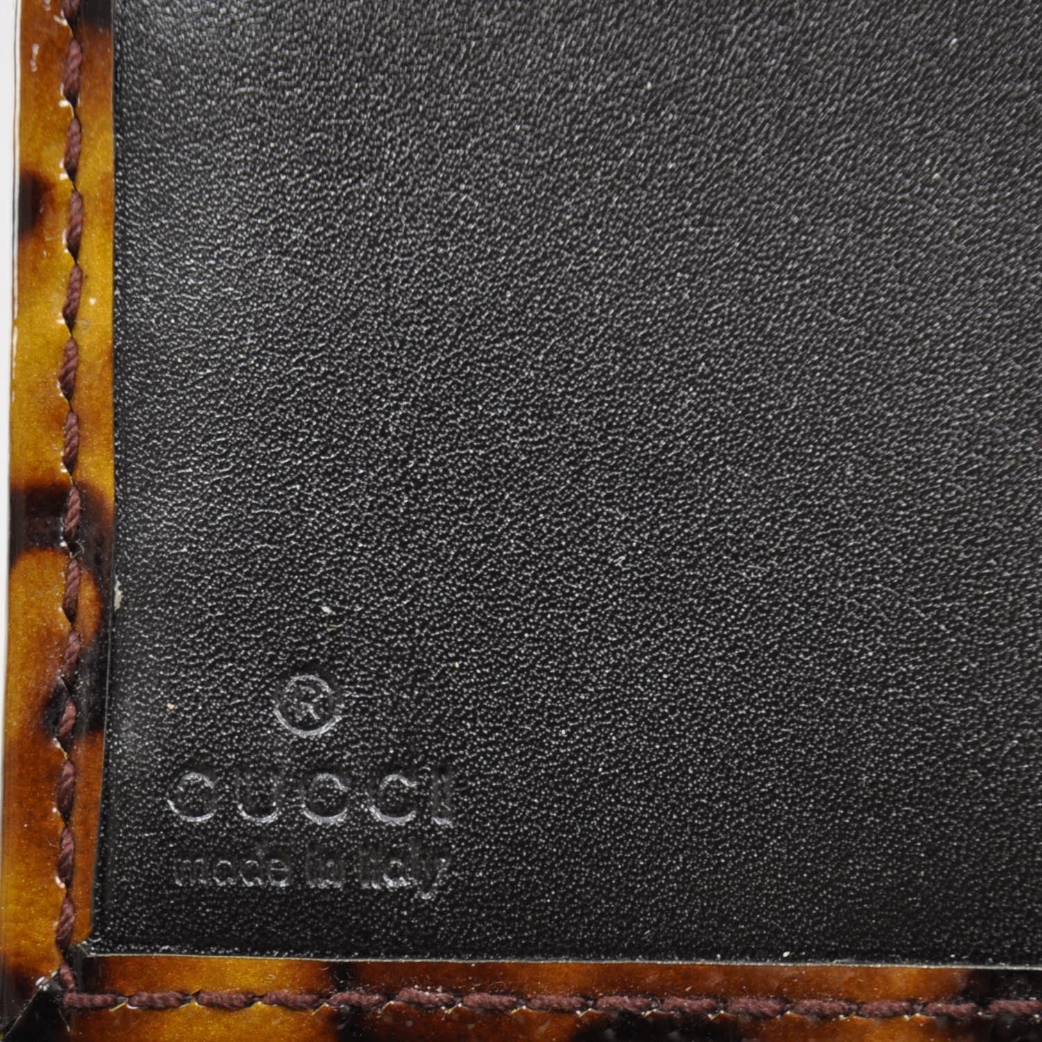 Gucci Patent Tortoise Compact Hysteria Wallet 7 of 9