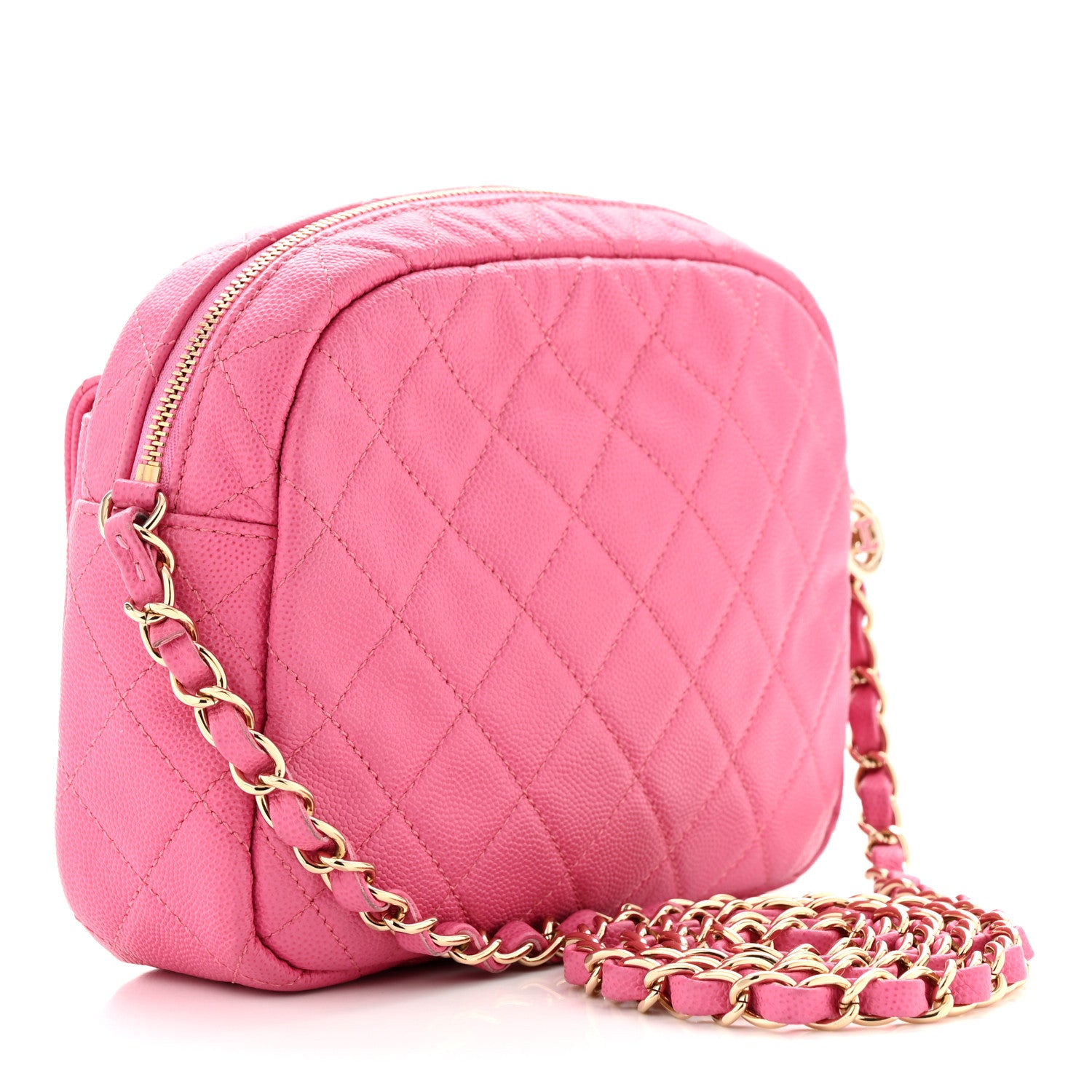 Chanel Caviar Quilted CC Day Camera Case Pink 3 of 10