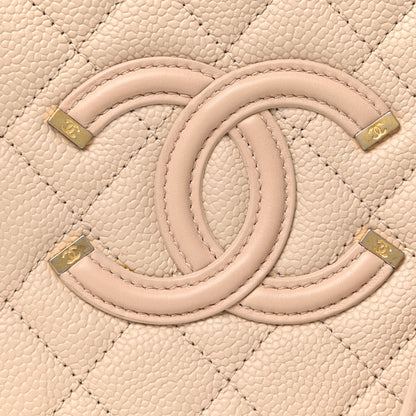 Chanel Caviar Quilted Medium CC Filigree Vanity Case Beige 8 of 11