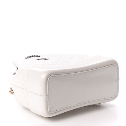 Chanel Patent Goatskin Quilted Small Gabrielle Backpack White 3 of 9
