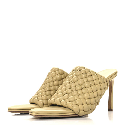 Bottega Veneta Nappa Padded Intrecciato Mules Sandals 39 Tapioca 4 of 9