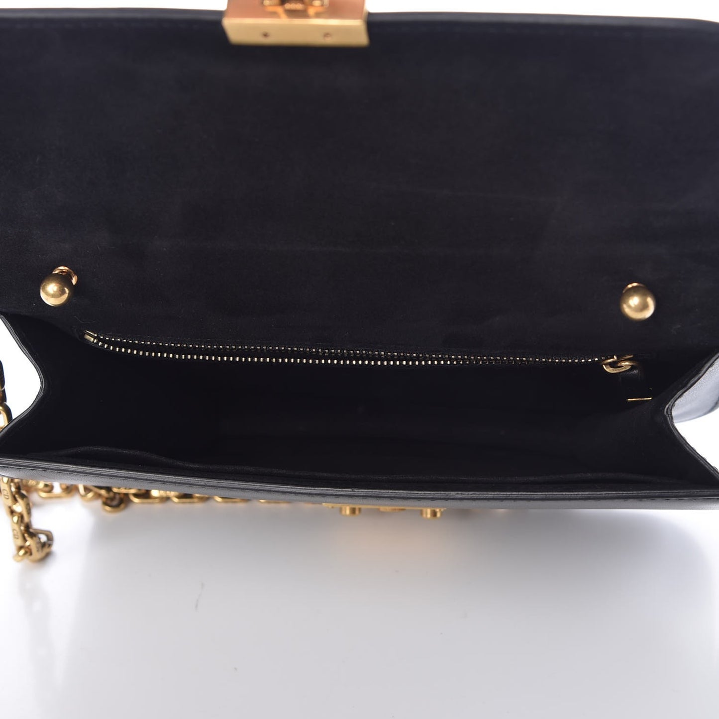 Calfskin Large Dioraddict Flap Bag Black