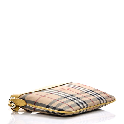 Burberry Horseferry Check Peyton Crossbody Clutch Bag Yellow 4 of 9