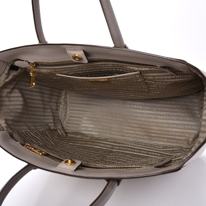 Prada Saffiano Bi-Color Tote Pomice Argilla 5 of 8