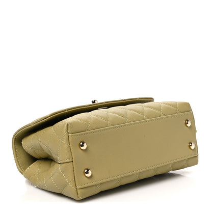 Chanel Caviar Quilted Mini Coco Handle Flap Light Green 4 of 10
