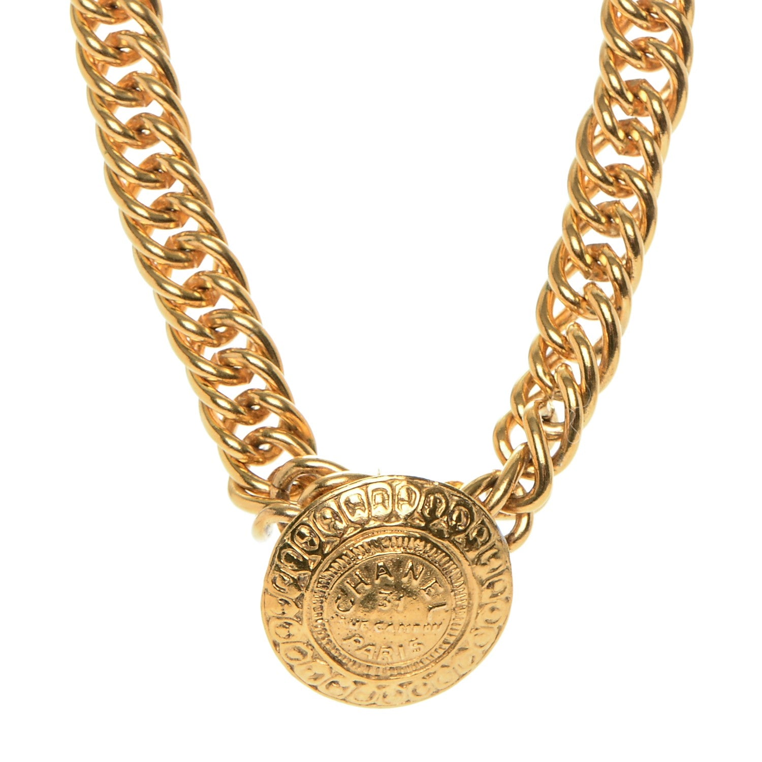 Chanel Chain Short Necklace Gold 1 of 6