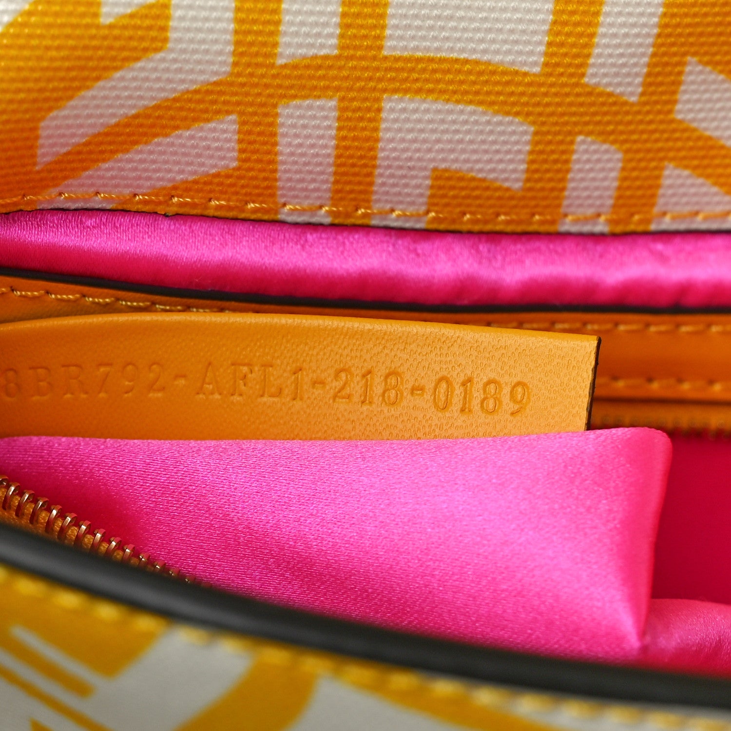 Fendi X SARAH COLEMAN Glazed Canvas Vitello King FF Vertigo Baguette 1997 Mimosa White 7 of 10